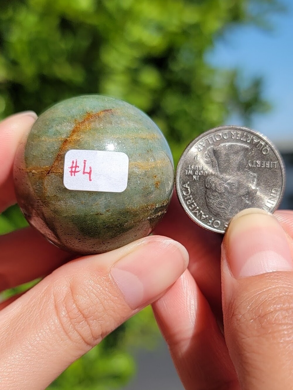 (#4) NEW 36.1MM - 66G RAINBOW AVENTURINE SPHERE